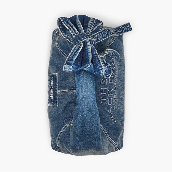 NEW…Marc Jacobs Blue Denim Hobo Bag with Bow medium - Picture 6 of 14